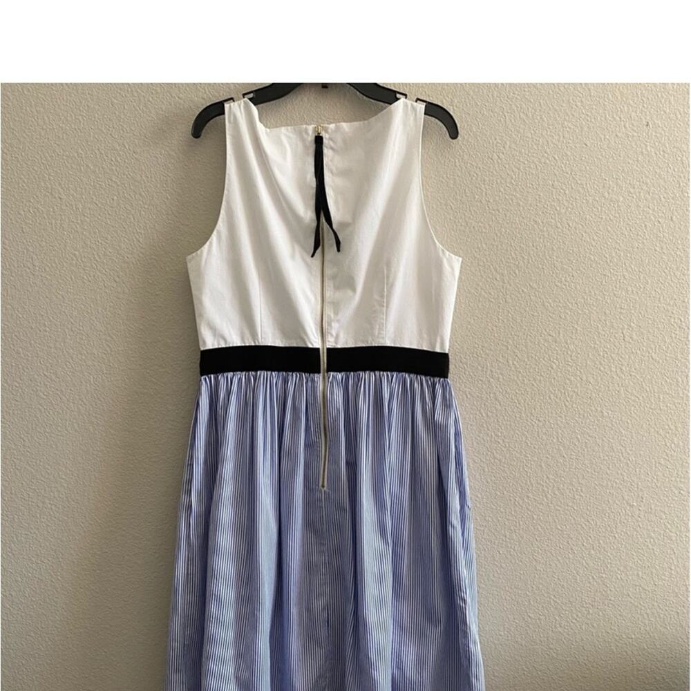 Kate Spade Broome Street Pinstripe blue & white dress. Sz 8 $229 - Picture 14 of 15